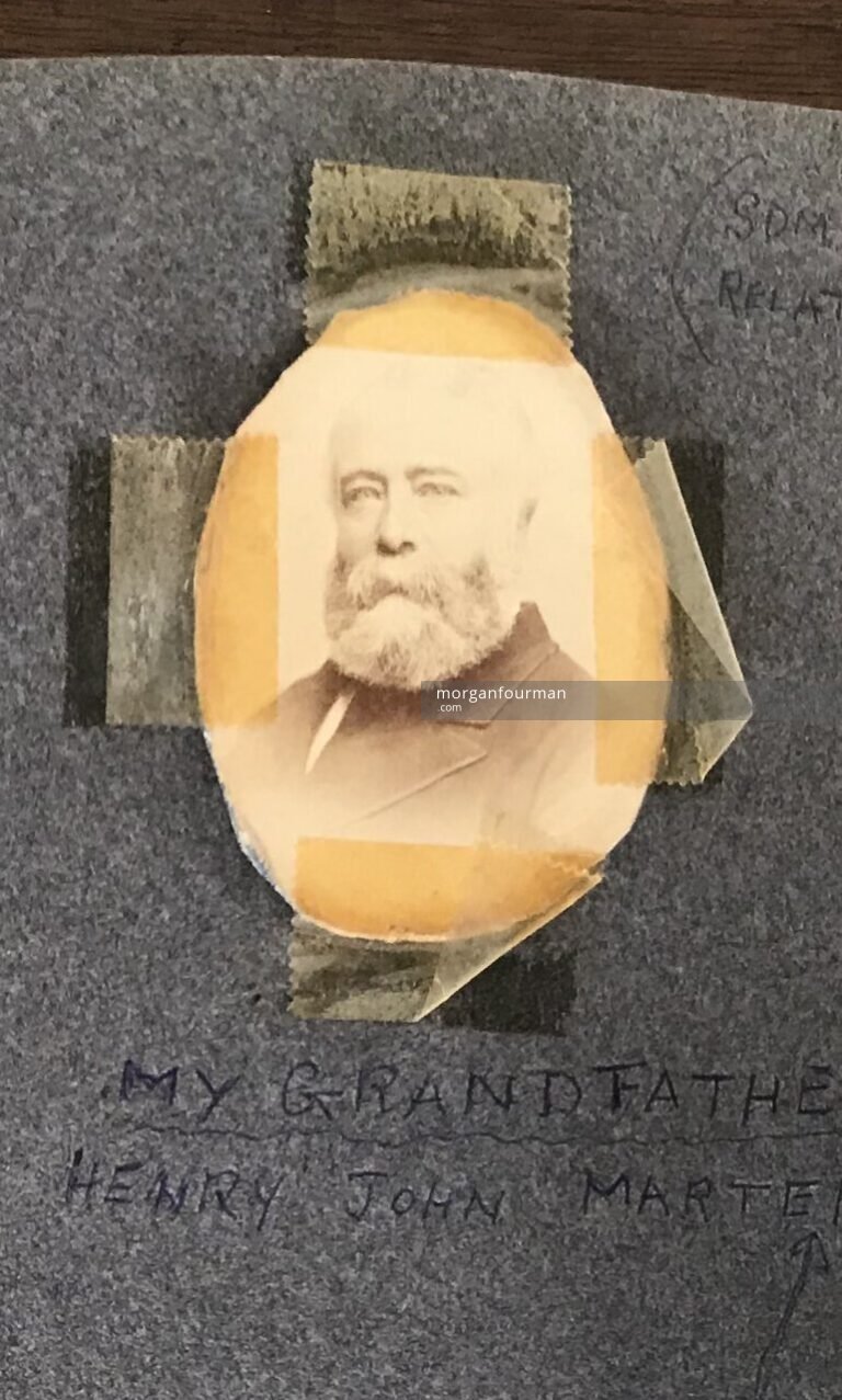 "My grandfather Henry John Marten" as annotated by Molly Evans