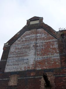 G. & W.E. Downing's Maltings, Docks, Gloucester, Feb 2017. Malthouse No 2 ('old') on the east side of Merchants Rd was built in 1895