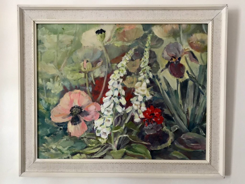 Pamela Morgan, Random Flowers, oil
