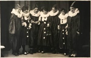 A group in costumes possibly performing at the concert mentioned in Molly's Diary