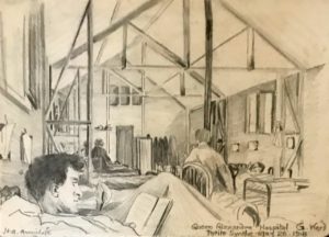 The general ward by H.A. Armitage, the Queen Alexandra Hospital, Petite Synthe, 26 May 1918