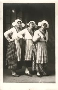 Three Little Maids possibly from 'The Micado' performance on 6 Mar 1919
