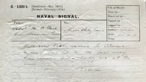 Greetings from ACM1 F.E. Orton, RNAS, 25 Dec 1917