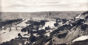 Postcard of Rouen, panoramic view from Bonsecours