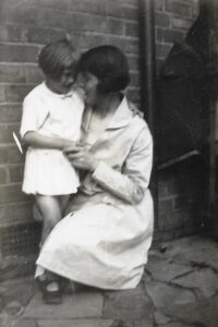 Elizabeth Dekeuwer with Jill, c. 1931