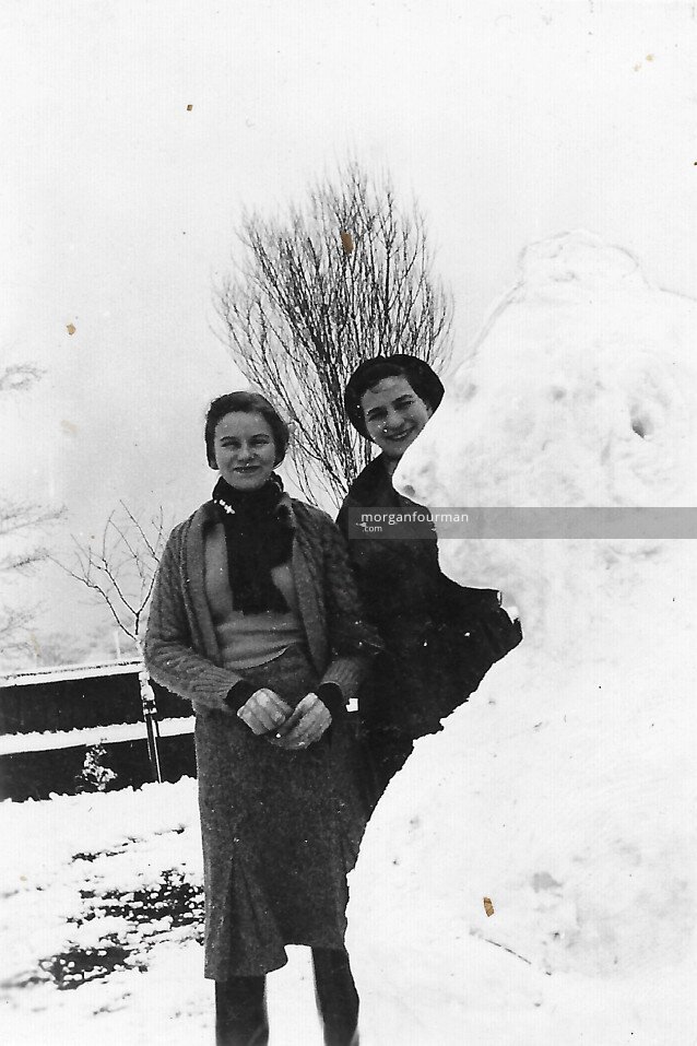 Pam and Hélène Cordier at 47 Selwyn Rd, Edgbaston, 1936