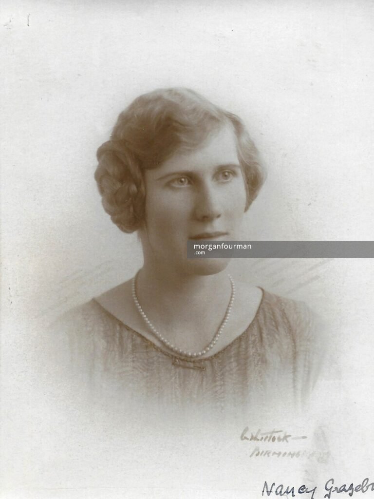 Nancy Grazebrook, c. 1925. Photo by Whitlock, Birmingham
