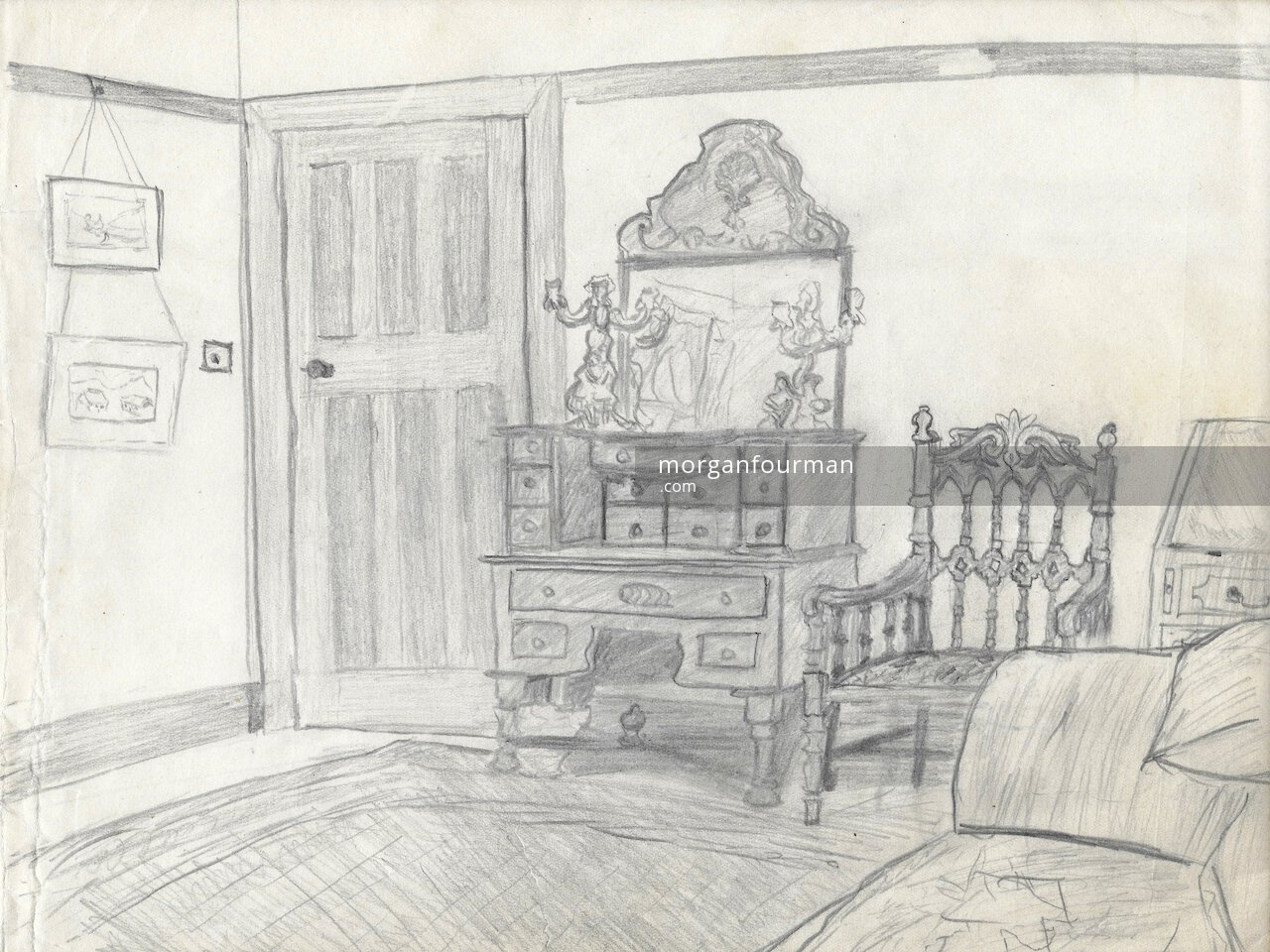 Drawing Room by Pamela Downing, c. 1935