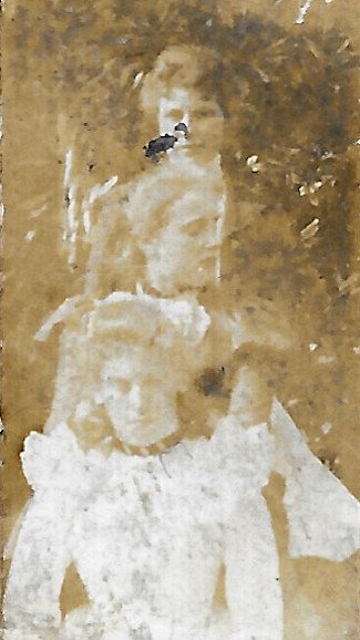 Eleanor Welch (2nd) with Mary and May Downing, late 1890s