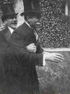 W. Showell & Mr D'Aubigné at May Downing's wedding, 4 Jun 1906