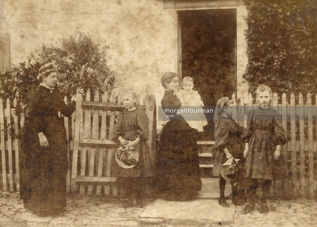 W. E. Downing's children: May, Noel, Mary and Daisy, c. 1889. Photo by W. L. Foster, Bishop's Castle