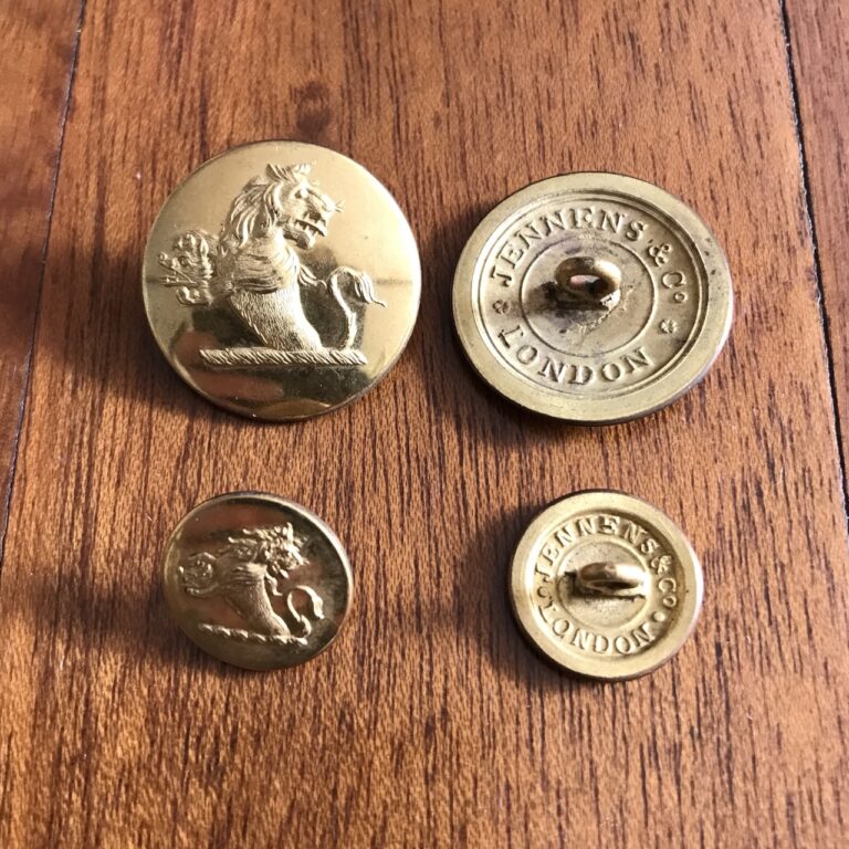 The Lion Crest livery buttons, Evans family collection