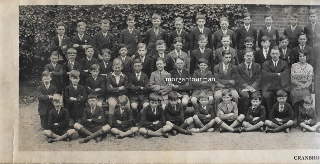 Cranbrook College Ilford, 1933. Photo by Panora Ltd, London, W.C.1. (cont.) Donald Morgan is second left second row.